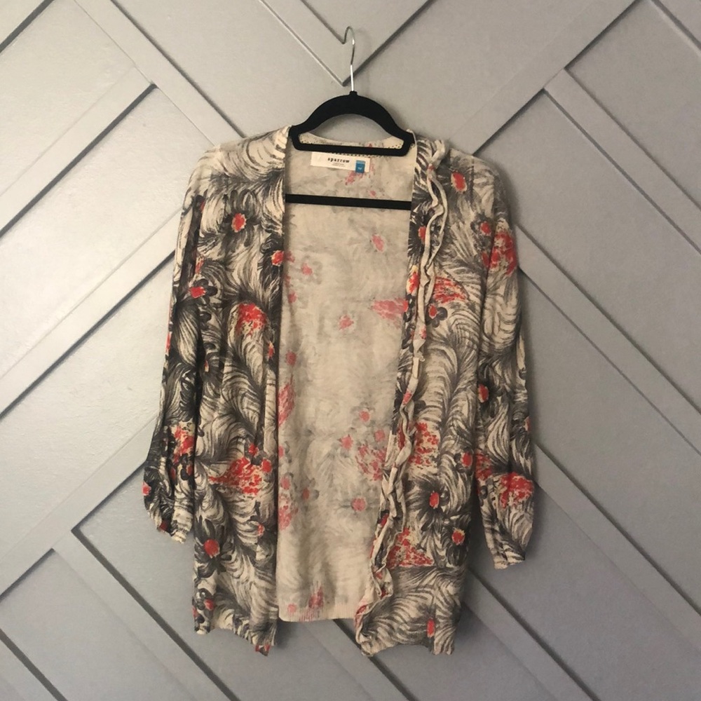 Anthropologie Sparrow Printed Cardigan